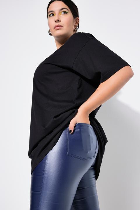 Image du produit Studio Untold Jean skinny, coupe étroite, 5 poches, tissu enduit (42)