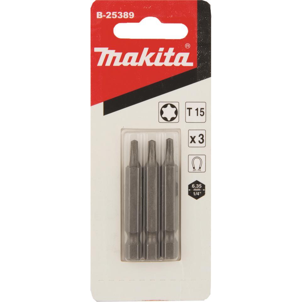 Thumbnail - Makita, Bits, Screwdriver Bit 50mm Torx 15 3pcs (T15)