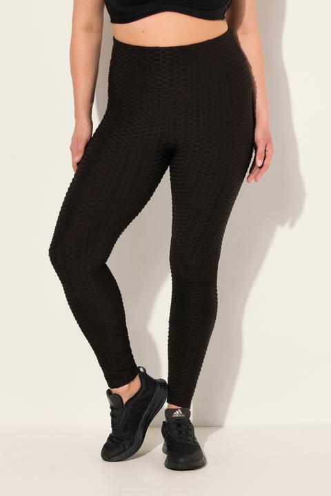 Image du produit Ulla Popken Legging de sport, texturé, taille haute, large ceinture élastique (62, 64)