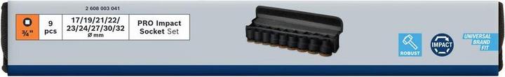 Immagine prodotto Bosch Professional Zubehör Set di prese PRO Impact (32 mm, 19 mm, 24 mm, 22 mm, 23 mm, 21 mm, 27 mm, 17 mm, 30 mm)