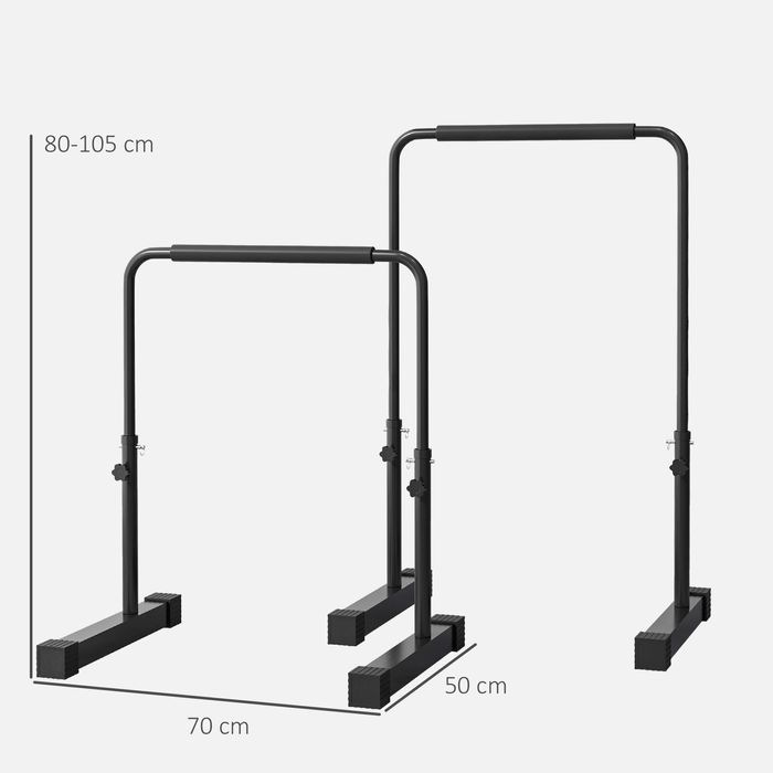 Produktbild Swisshandel24 Dip Barren Bars 2er Set 80-100 cm Rutschfest Dip Station für Muskeltraining