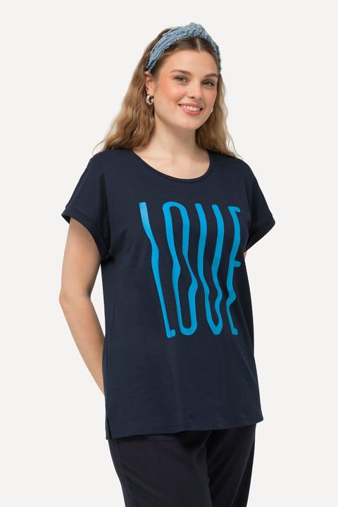 Immagine prodotto Ulla Popken T-shirt dal taglio oversize con LOVE, scollo a girocollo e mezze maniche (46, 48)