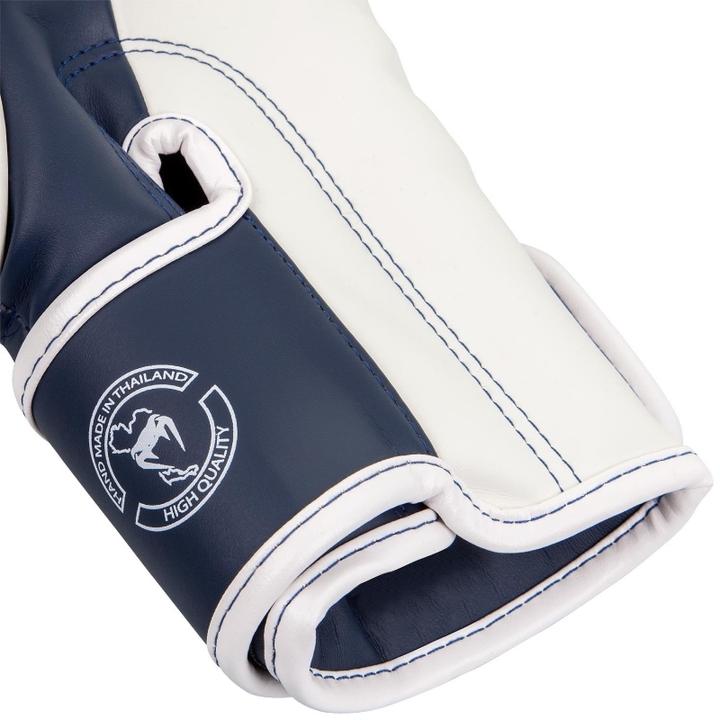 Produktbild Venum Elite Boxing Gloves - White/Navy Blue (12 OZ)