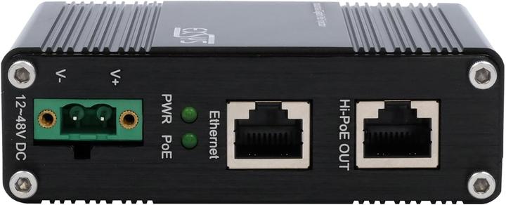 Actual product image Exsys Industrial PoE+ Gigabit Injector 60W (802.3af (PoE), 802.3bt (PoE++), 802.3at (PoE+), 60 W)