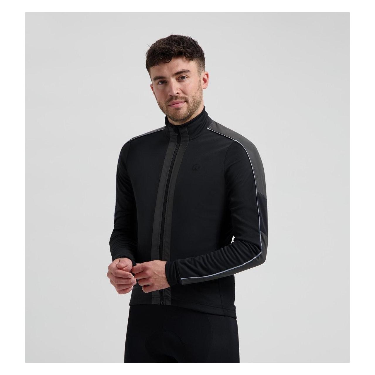 Rogelli, Herren, Velojacke, Essentielle Warnwesten-Winterjacke (Xxl), Schwarz, Silber, Xxl