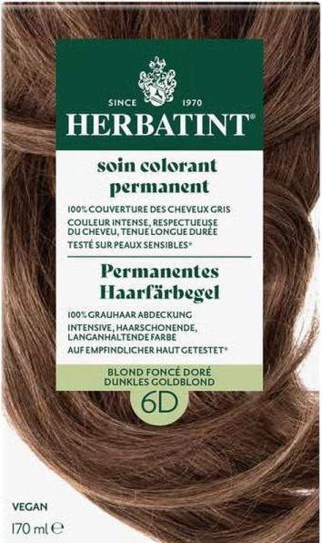 Image du produit Herbatint Haarfärbegel 6D Dunkles Goldblond (6D Blond foncé doré foncé)