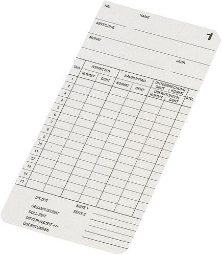 Produktbild Bürk STEMPELKARTE TYP 2-6 1P.=500