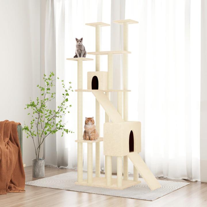 Actual product image vidaXL Scratching post (190 cm, Cream)
