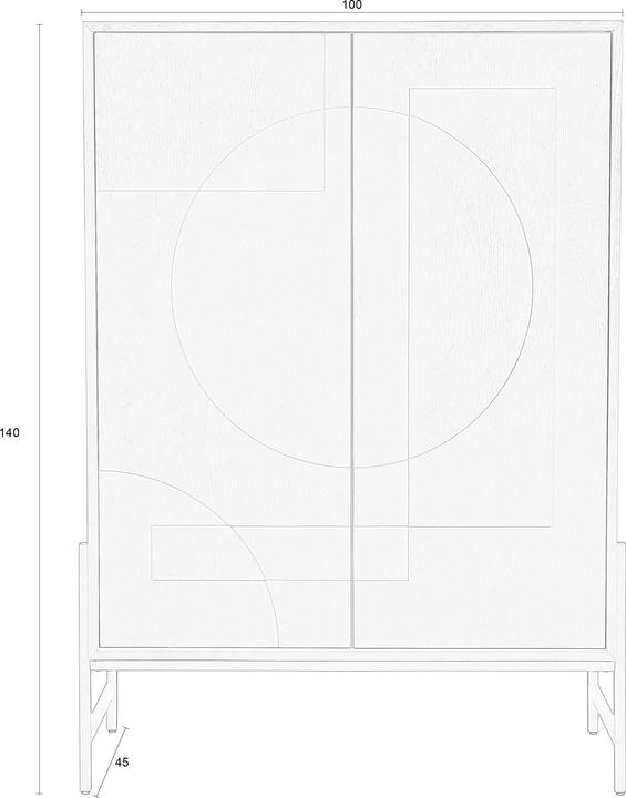 Immagine prodotto Zuiver Armadietto Faces (140 x 100 x 45 cm)