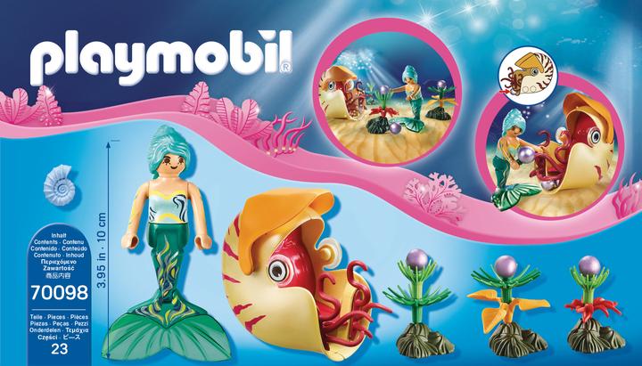 Actual product image Playmobil Mermaid with snail gondola (70098, Playmobil Magic)