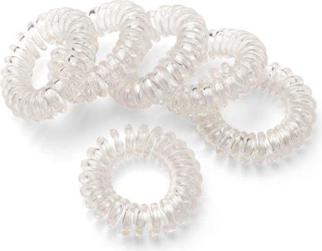 Immagine prodotto Trisa Elastici per capelli a spirale sottili da 3 cm trasparenti 6 pezzi. (Elastico per capelli)