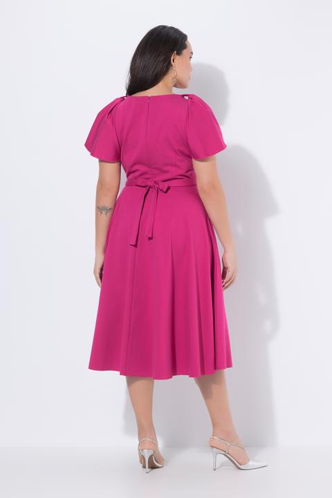 Actual product image Ulla Popken Flutter Cap Sleeve Gown (58)