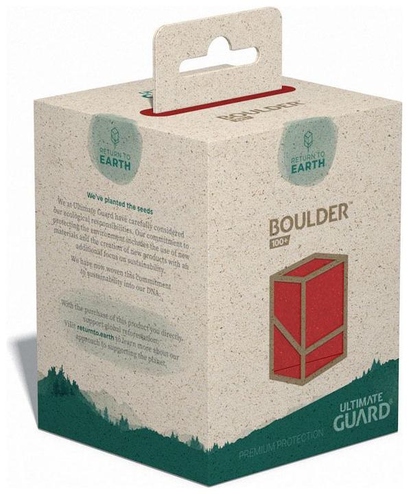 Actual product image Ultimate Guard Card Box Return To Earth Boulder Deck Case 100+ Red