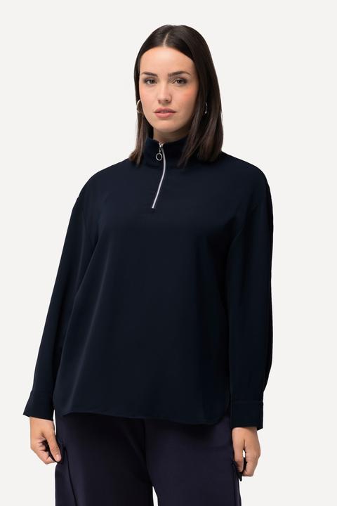 Produktbild Ulla Popken Tunika, Zipper, Oversized, Stehkragen, Langarm (42, 44)