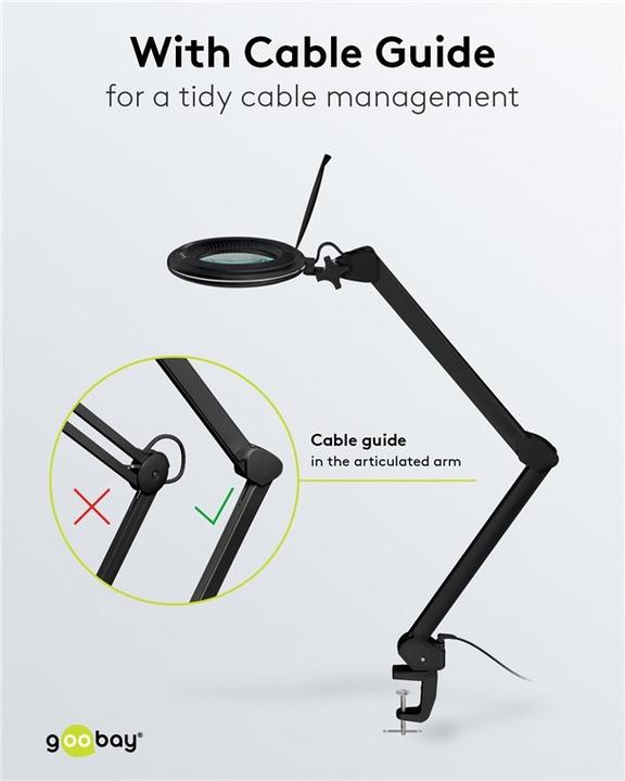 Productafbeelding Goobay LED klemloeplamp, 10 W, zwart (800 lm)