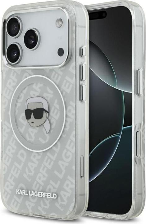Produktbild Karl Lagerfeld - IML MagSafe (KLHMP17XHMKBKHOG) - iPhone 17 Pro Max - White Karl's Head (Apple iPhone 17 Pro Max)