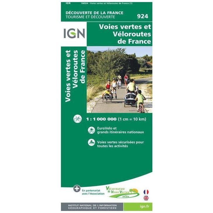Voies Vertes et Veloroutes de France, Landkarte
