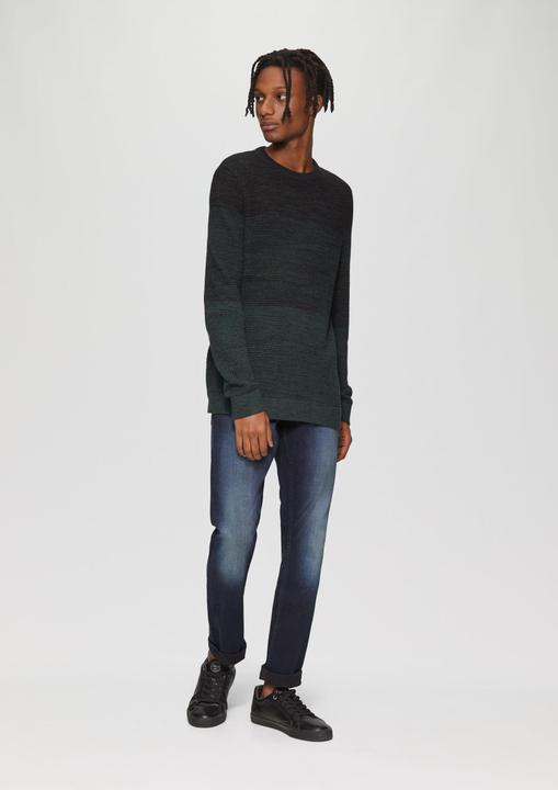 Produktbild s.Oliver Strickpullover Strickpullover in melierter Streifenoptik (XXL)