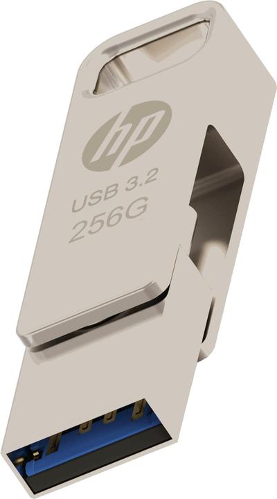 Image du produit HP Lecteur flash métallique 256 Go x206c OTG Type-C (256 Go, USB-C)