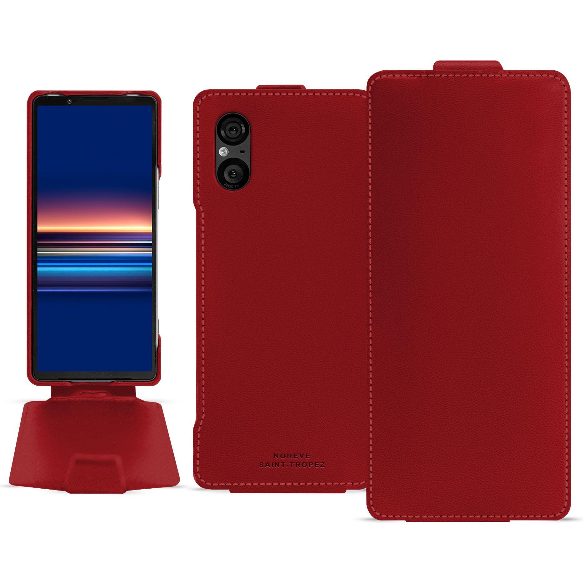 Noreve Lederschutzhülle vertikal, MP3 Tasche + Hülle, Rot