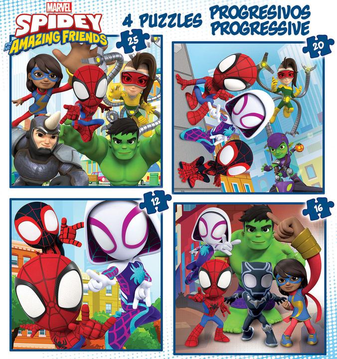 Produktbild Educa Spidey & super Freunde 73 T. 4in1 Puzzle (73 Teile)