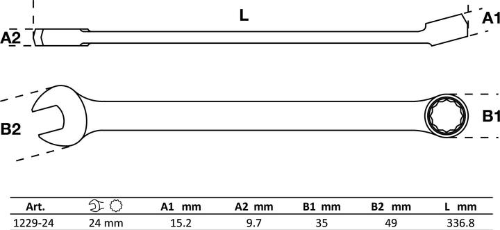 Actual product image BGS Combination Spanner extra long 24 mm (24 mm)
