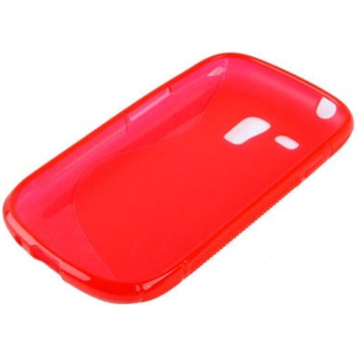 Thumbnail - König Design Schutzhülle TPU Case Hülle für Handy Samsung Galaxy S3 mini i8190 / i8195 / i8200 rot (Samsung Galaxy S3 Mi...
