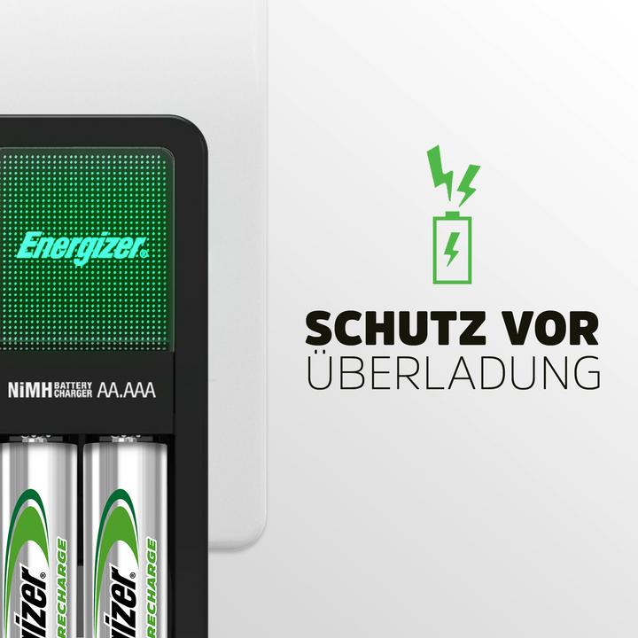 Actual product image Energizer Recharge Mini (2 pcs., AA, 2000 mAh, Battery + charger)