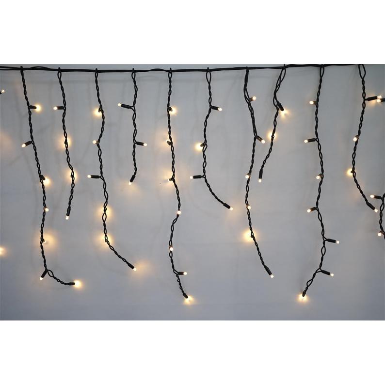 Christmas To, Lichterkette, 240LED RUBBER ICICLE 4.7M WARM/BLACKIP65 (4.70 m)
