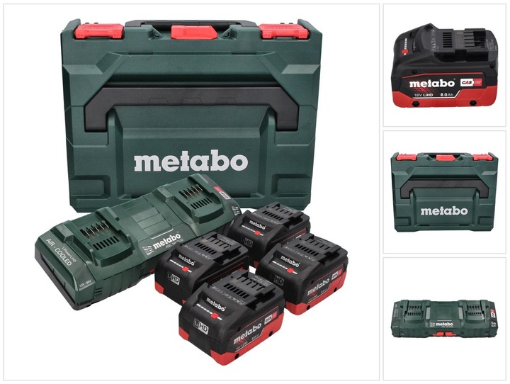 Metabo Basic set LiHD 18 V + 4x rechargeable battery 8.0 Ah + 2x charger + metaBOX ( 685135000 ) (18 V)