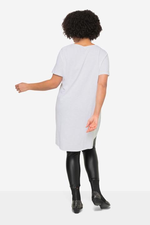 Image du produit Angel of Style T-shirt long à col rond, manches courtes et ourlet arrondi (48)