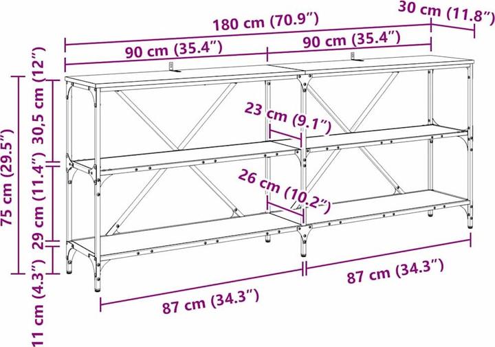 Actual product image vidaXL Konsolentisch