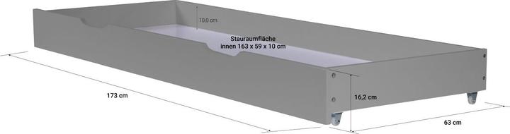 Actual product image Jamb Bed base drawer (173 x 63 x 16 cm)