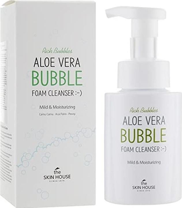 Produktbild The Skin House Aloe Vera Bubble Foam Cleanser 300ml Beruhigt und befeuchtet raue Haut (Reinigungsschaum, 300 ml)