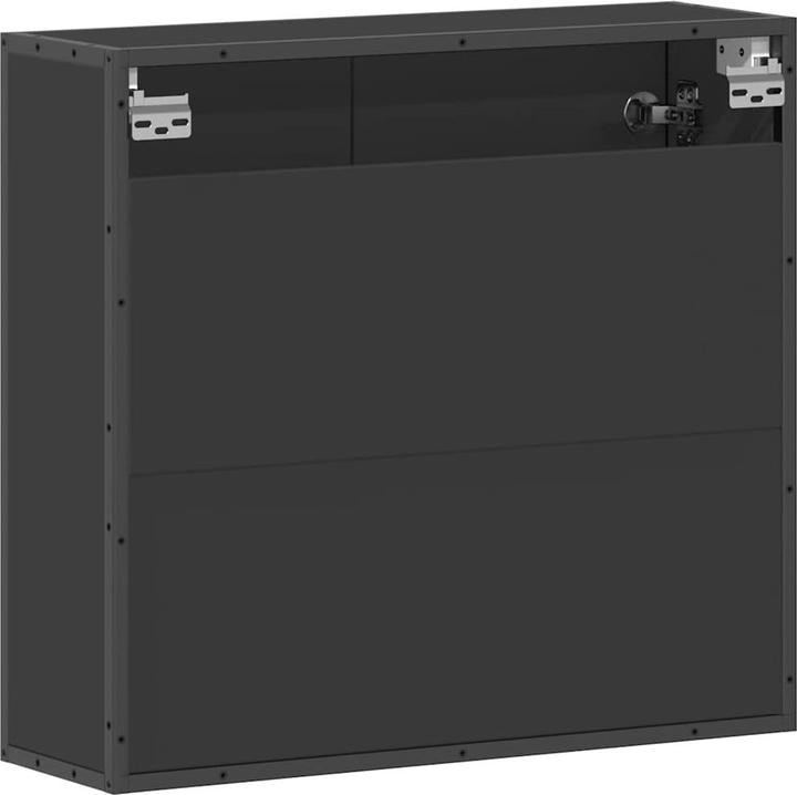 Produktbild vidaXL Spiegelschrank Schwarz 65x20x60 cm Holzwerkstoff (65 x 20 x 60 cm)