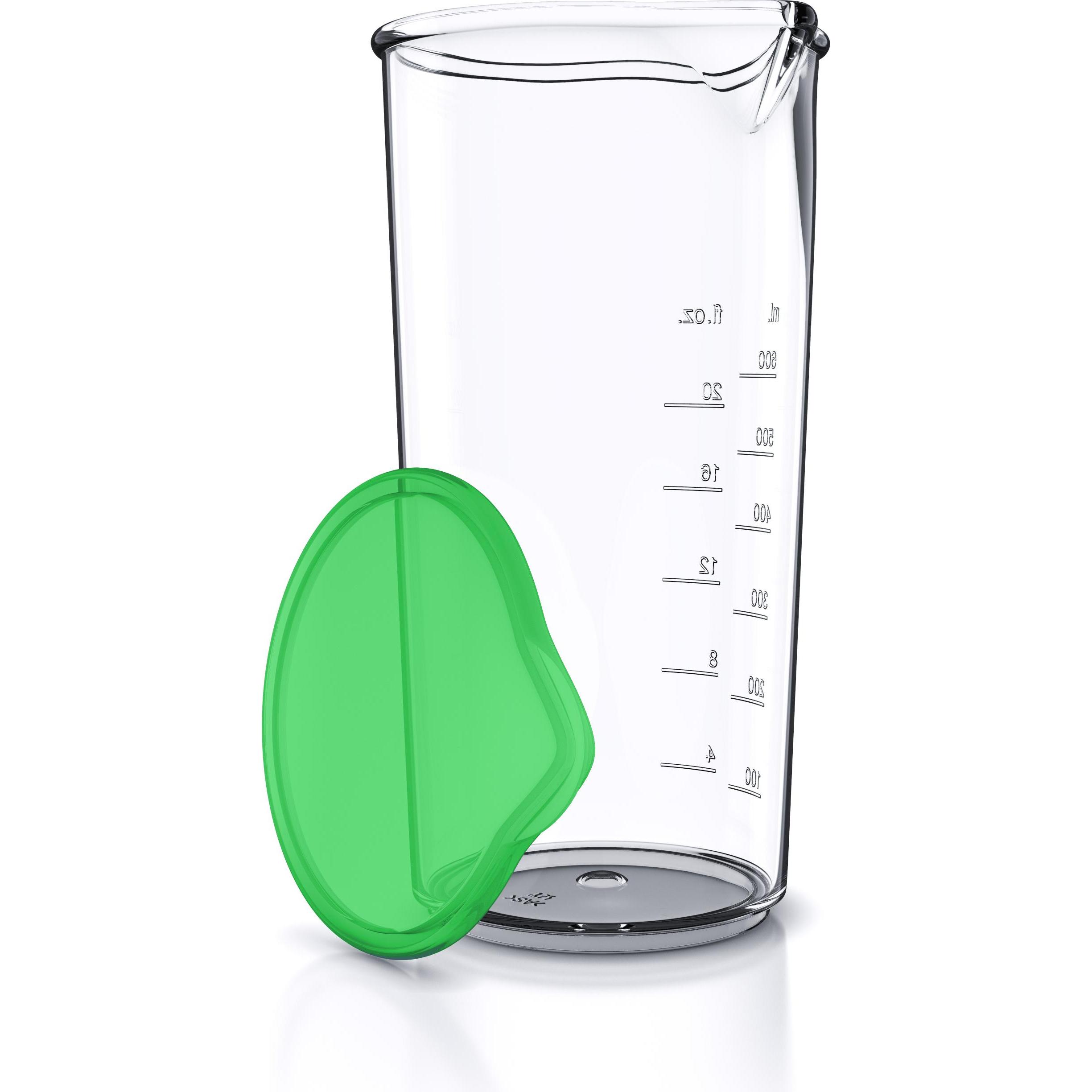 Arendo Messbecher Kunststoff 600ml, 20 Unzen, Trinkbecher, ideal für elektrische Handmixer und Handrührer, Messbecher, T...