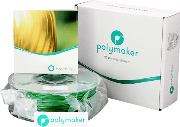 Actual product image Polymaker PolyLite PETG - Green - 1.75mm (PETG, 1.75 mm, 1000 g, Green)