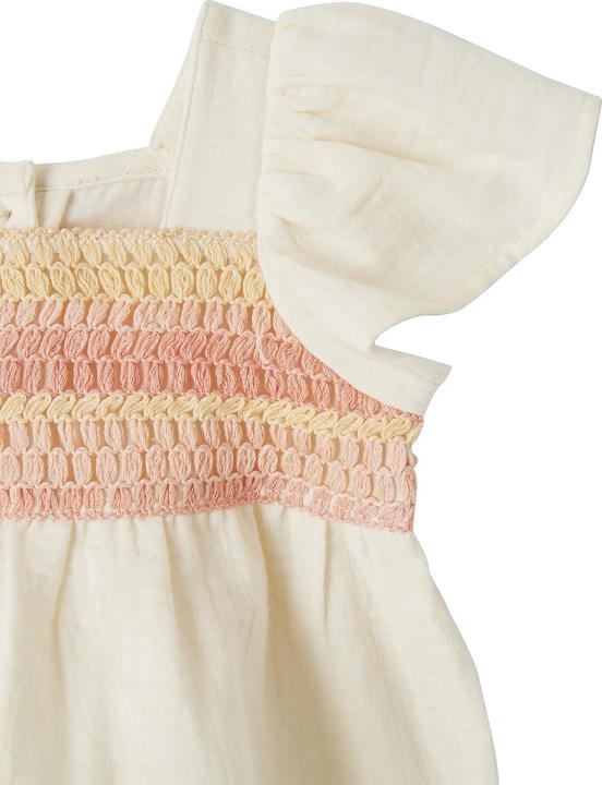 Actual product image Vertbaudet Girls' baby blouse with crochet lace (68)