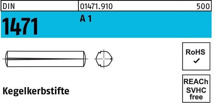 Actual product image Taper grooved pin DIN 1471 8 x 60 A 1 DIN 1471