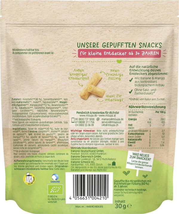 Produktbild Milupa Bio Knusperröllchen (30 g)