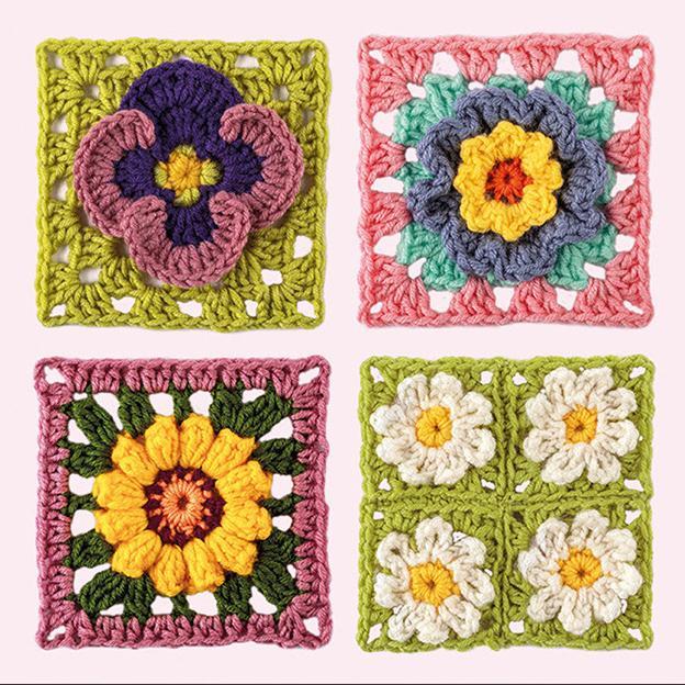 Image du produit Montgomerie:Granny Square Blumen Häkel-