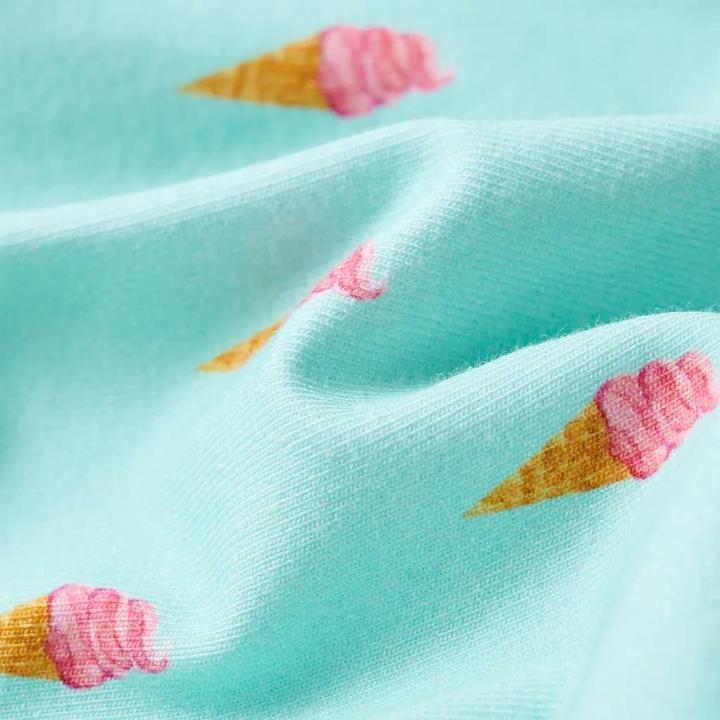 Produktbild VidaXL Kinderkleid mit Kordelzug Helles Minzgrün 92,Material: 94 (92)