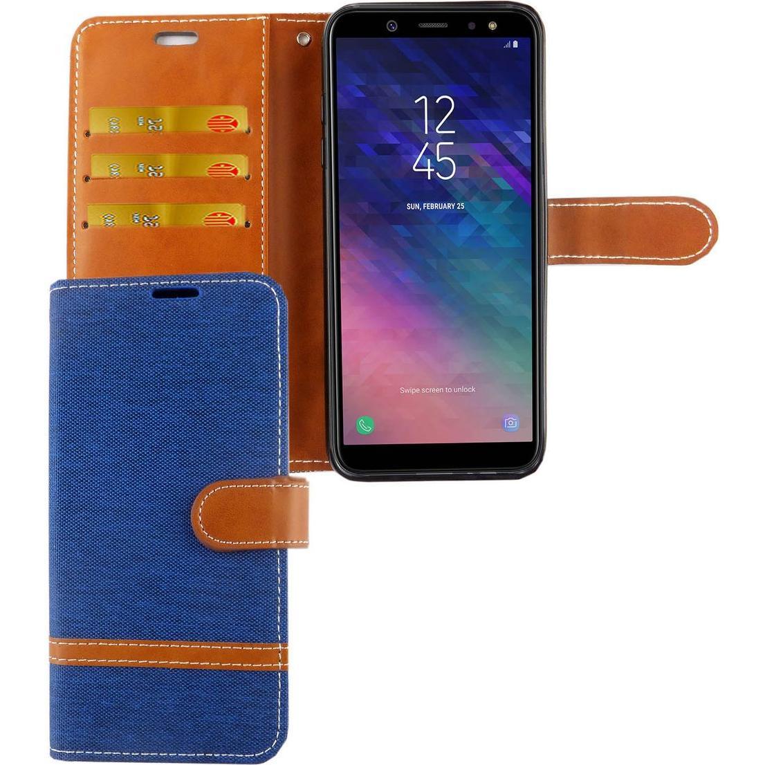 Thumbnail - König Design Hülle Handy Schutz für Samsung Galaxy A6 (2018) Case Cover Tasche Wallet Etui (Samsung Galaxy J6 (2018)), S...