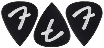 Fender F-Grip 351 Picks, black (3) (3x)