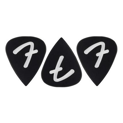 Fender F-Grip 351 Picks, Black (3) (3 x), Plektrum, Schwarz