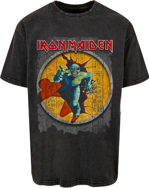 Produktbild Merchcode Powerslave - Mummy Circle Ripped Paper Acid Washed Oversize Tee - 190103 (M)