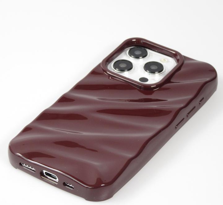 Image du produit PhoneLook Coque Silicone avec forme de vague 3D mat Violet (Apple iPhone 15 Pro Max)