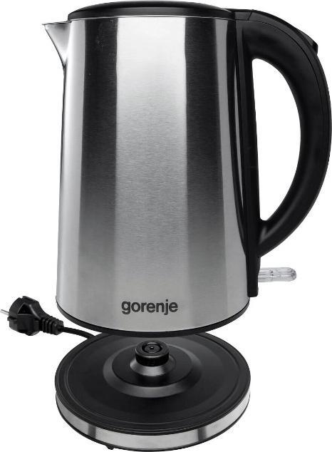 Produktbild Gorenje K15DWS Kettle, Electric, Capacity 1.5 L, Power 2200 W, Stainless Steel (1.50 l)