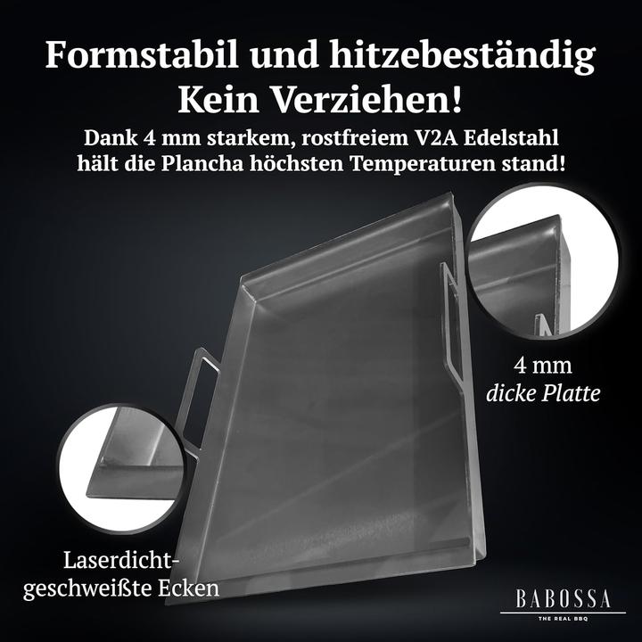 Actual product image Babossa Grill-Plancha aus Edelstahl