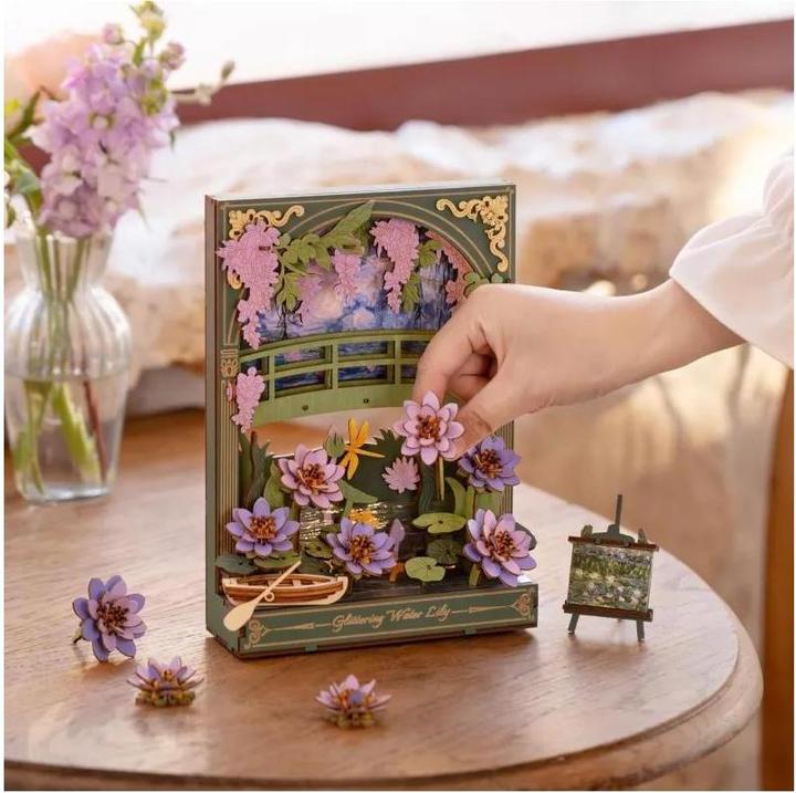 Actual product image Robotime 3D Puzzle Glitzernde Seerose, Motiv: Landschaft / Natur (237 pieces)